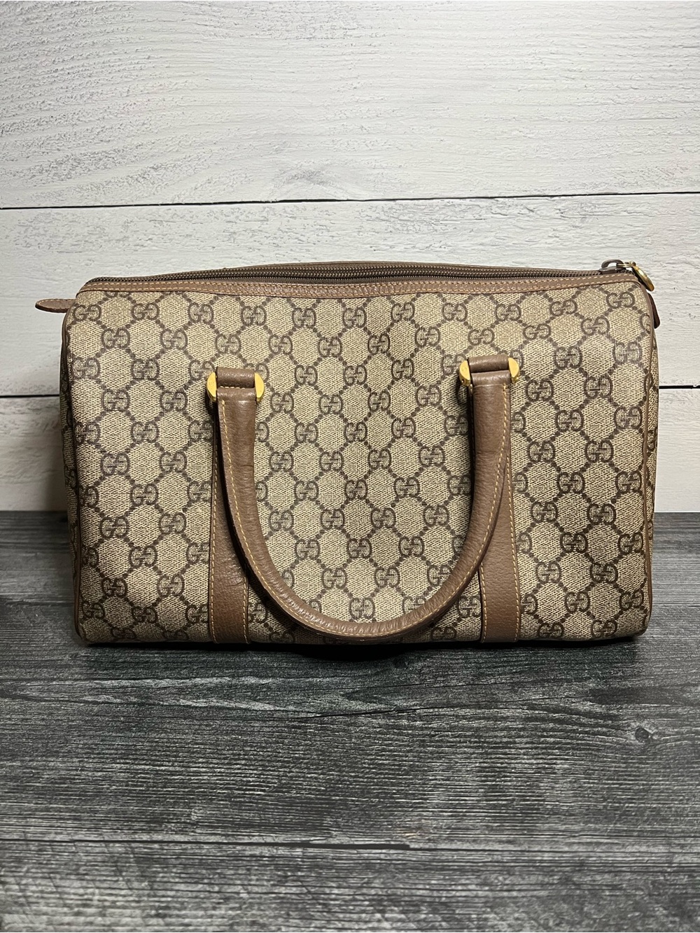 Authentic Vintage Gucci Supreme Coated Canvas Boston Bag with COA - Picture 2 of 11